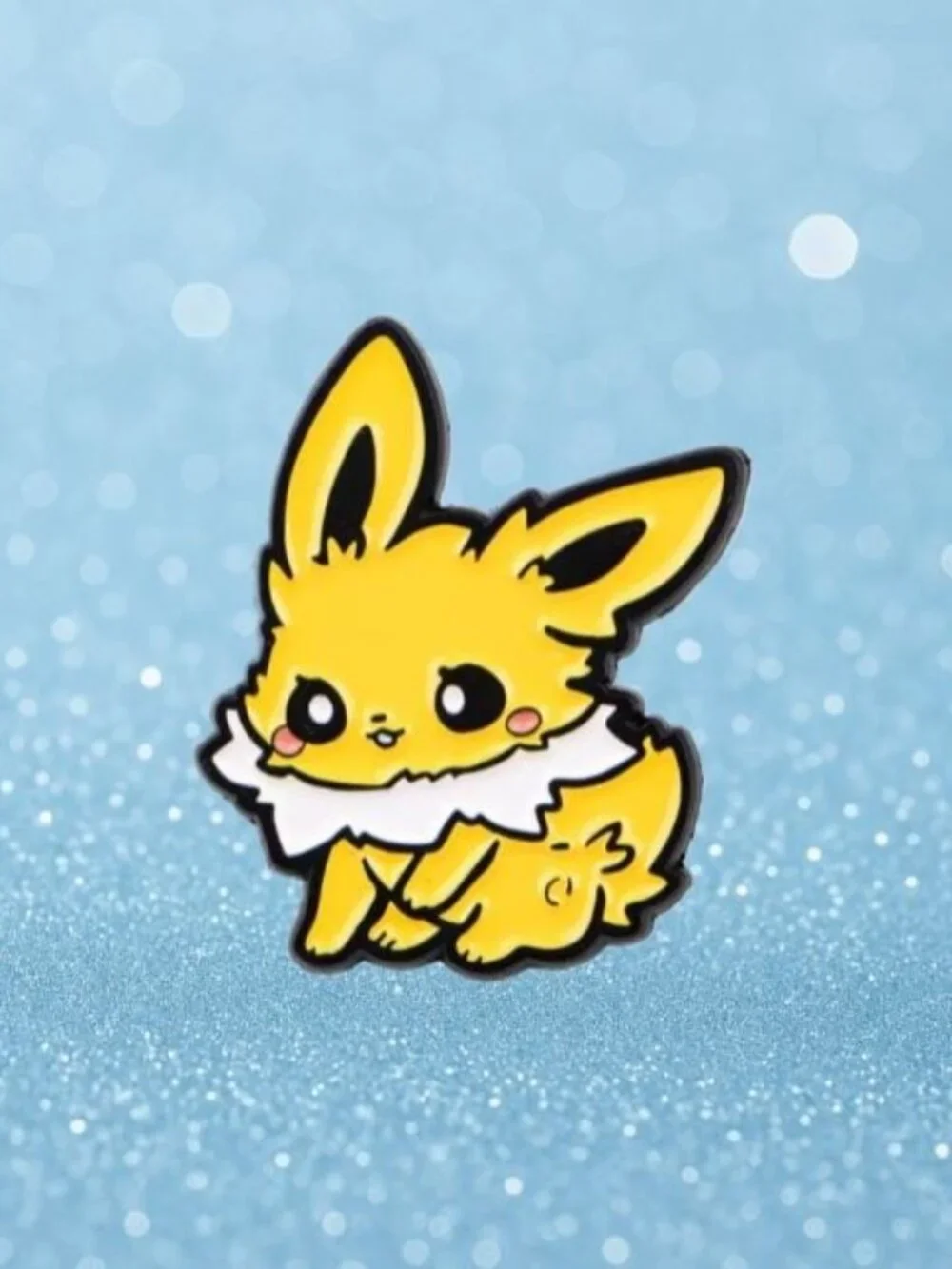 Adorable Chibi Jolteon Pokémon Enamel Pin – Kawaii Electric-Type Collectible! - Picture 2 of 4